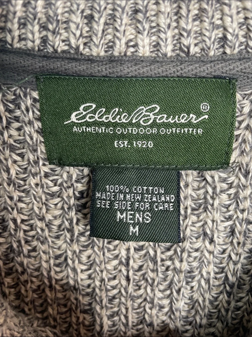 Eddie Bauer Men's Crewneck Sweater in Taupe Heather - Picture 2 of 4